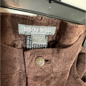 Bisou Bisou - chocolate suede pants.  $75